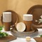 100 Pcs Party Tableware Set - 50 Paper Plates, 25 Napkins, 25 Cups (Brown)